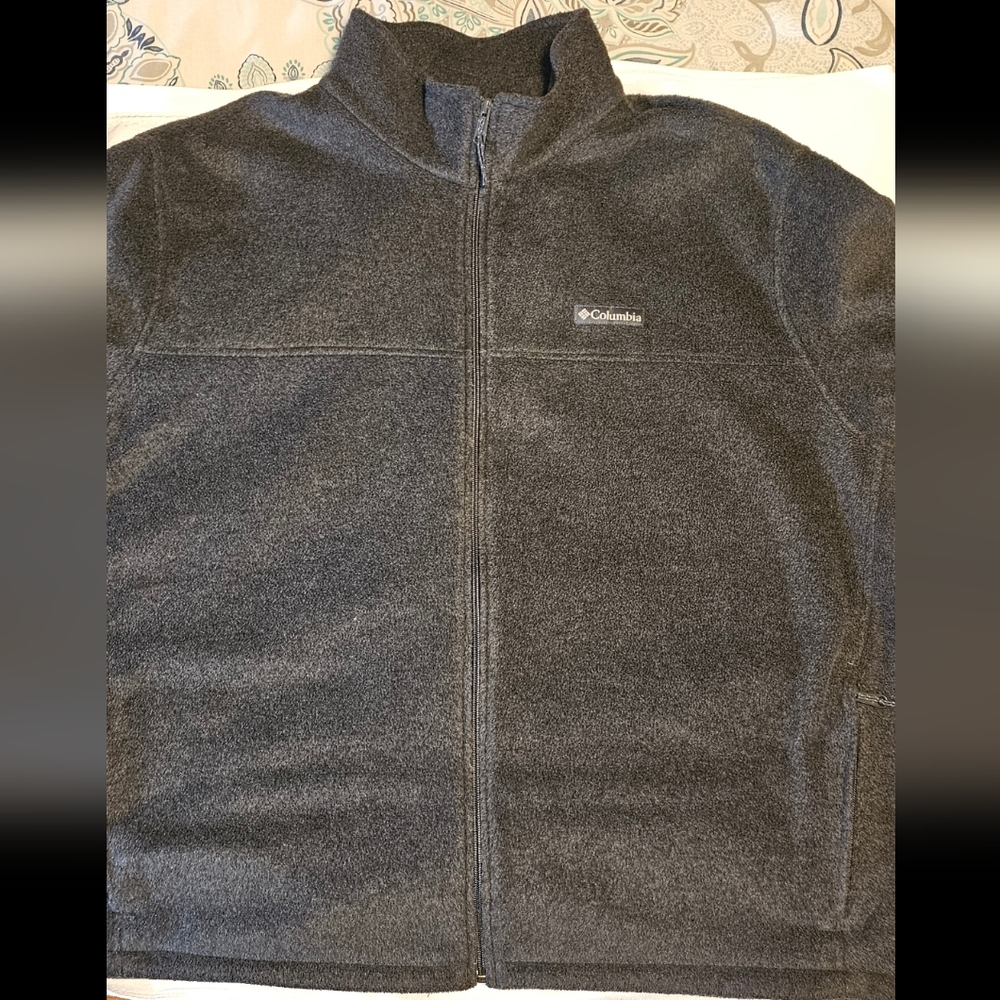 Columbia Men's Gray Fleece Jacket 4X